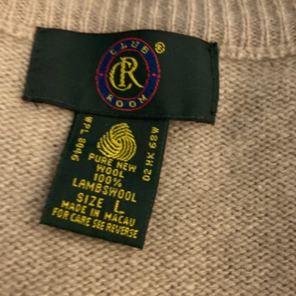 Club Room 100% Lambswool sweater men’s size large - Picture 2 of 4